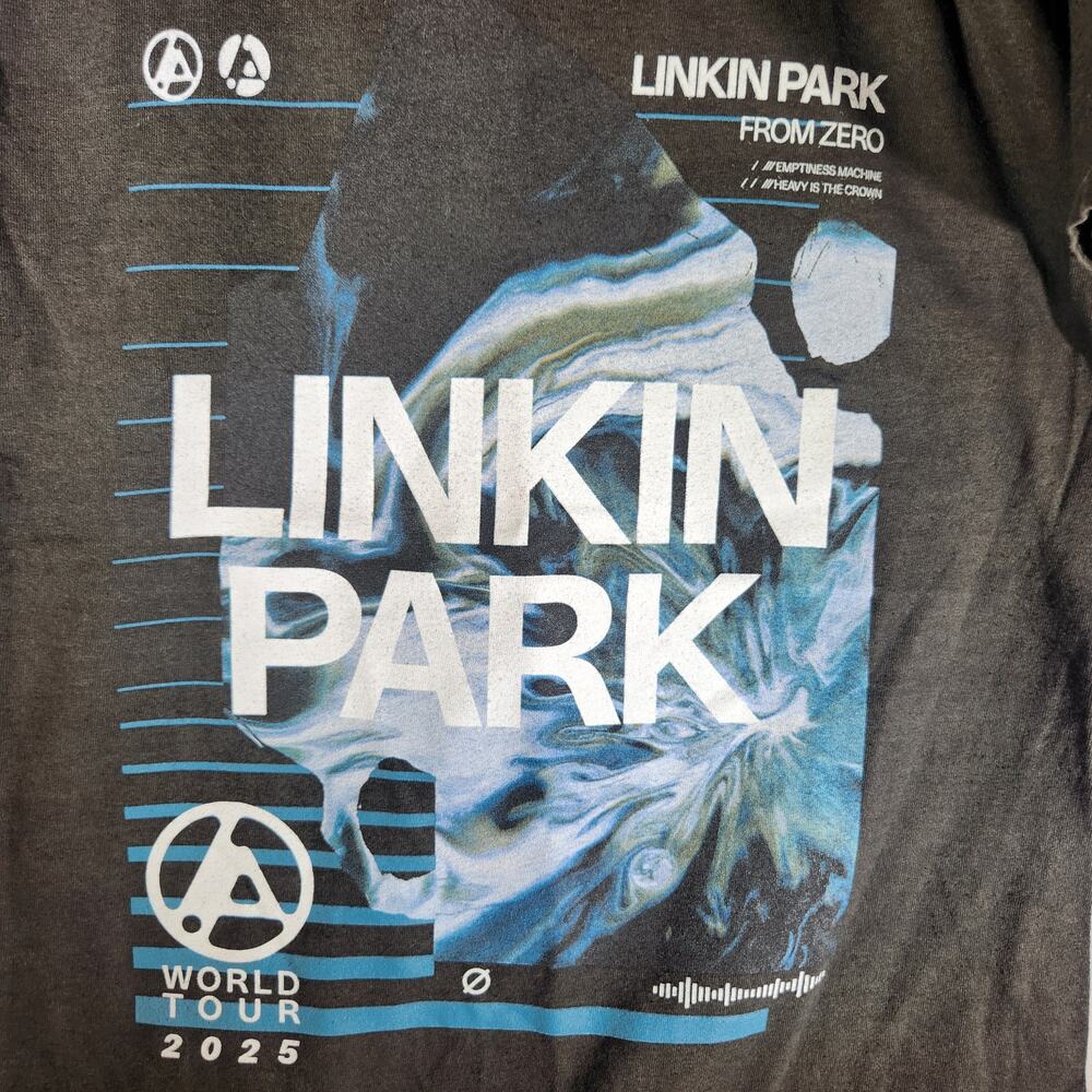 Linkin Park Zero World Tour 2025 Concert Tee Black Small NWOT Ceremony of Roses